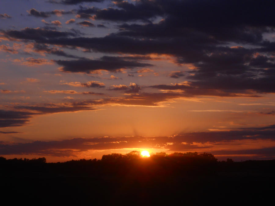 Sunset O'er the Prairie