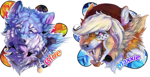 .:YCH Comm: Blue And Maxxie Headshots:.