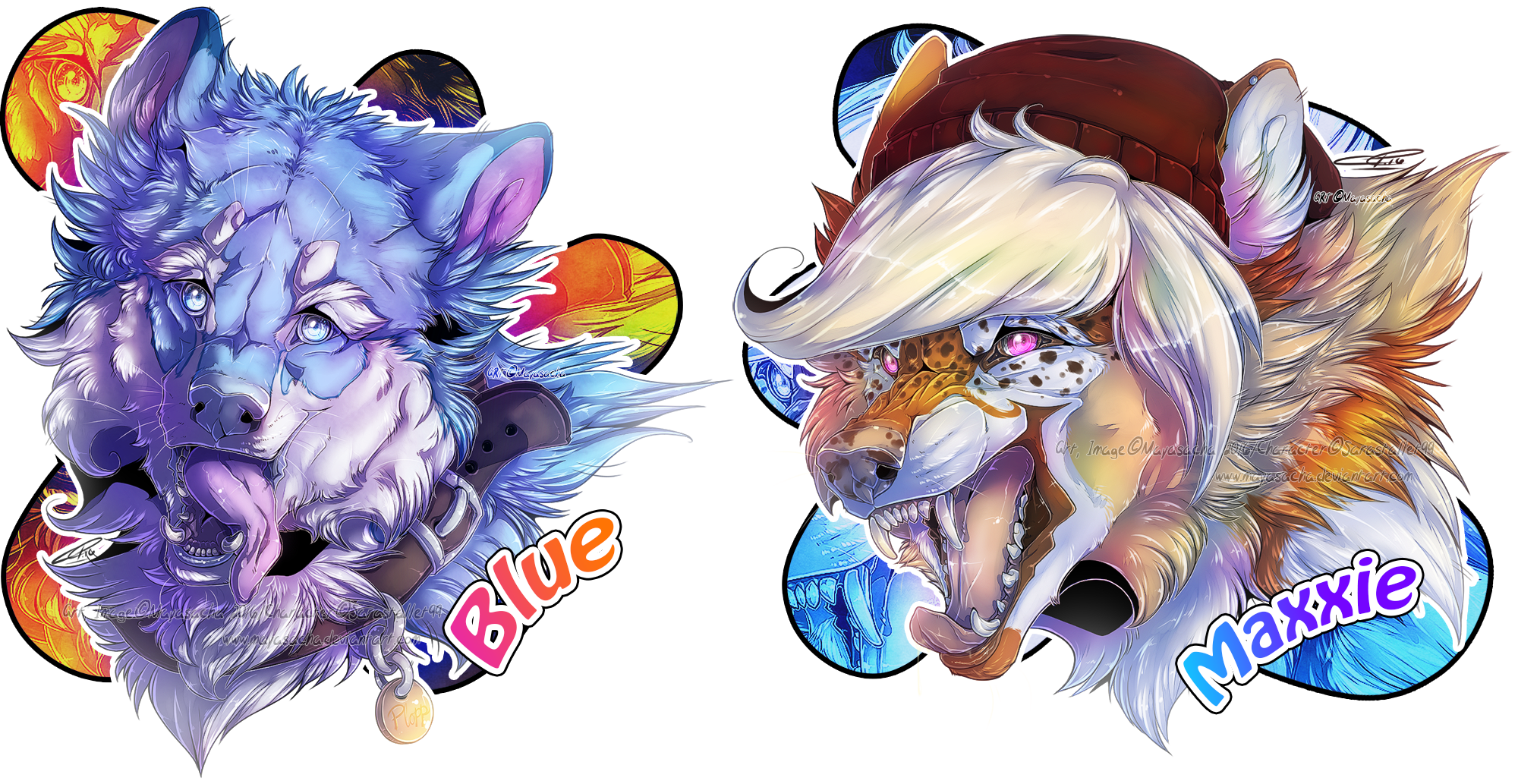 .:YCH Comm: Blue And Maxxie Headshots:.