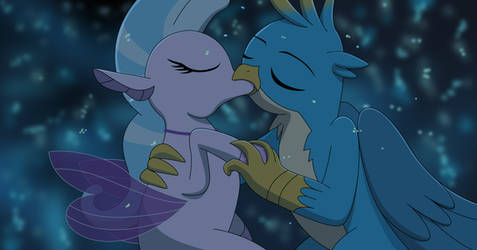 Gallus x Silverstream: Underwater Kiss