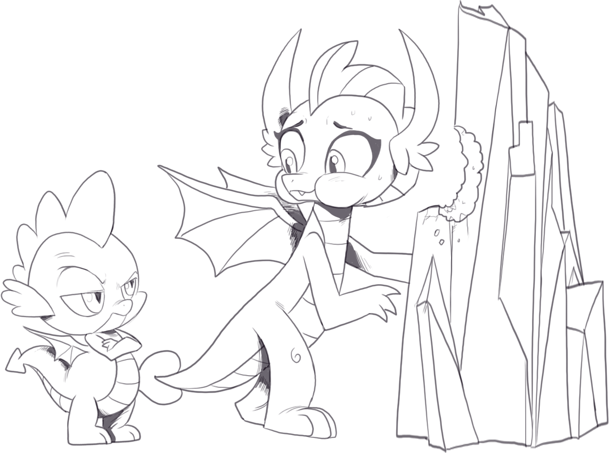 Rated R Deviantart SpikeSmolderFan April 2024 Patreon Sketch by Rated-R-PonyStar on DeviantArt