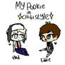 Vlad and Eddie in chibi art style