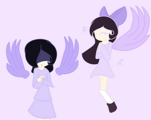 Two Purple Angels,Different Personalities.