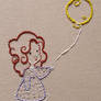 Embroidery - Girl with Balloon