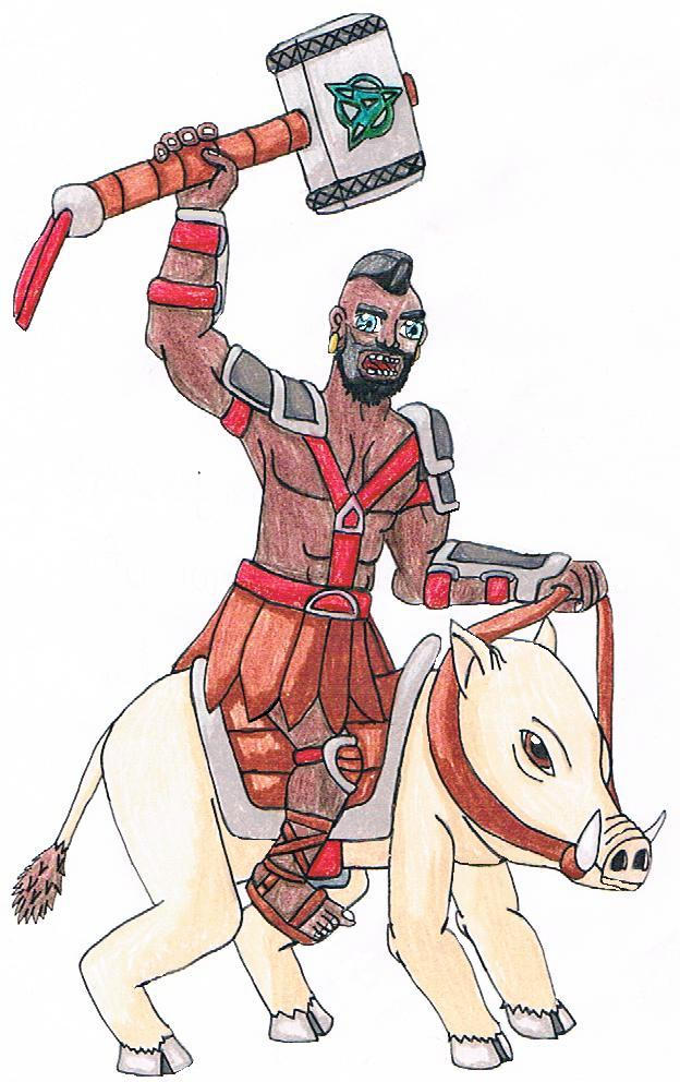 Hog Rider Detailed Drawing Siborg626's Version of Hog Rider by siborg626 on DeviantArt