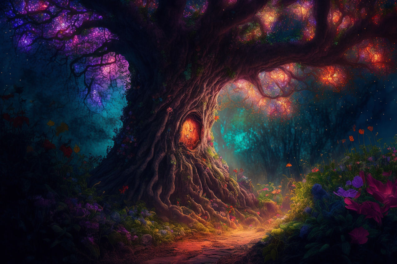 Entanted Tree Enchanted tree in a magical forest by 5AAI on DeviantArt