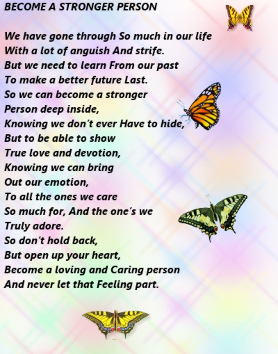 BE A STRONG PERSON POEM