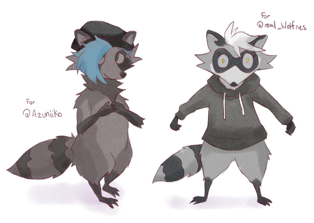 Raccoons by spycysharks on DeviantArt
