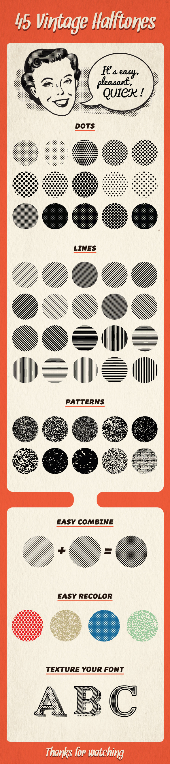 45 Halftones Pattern