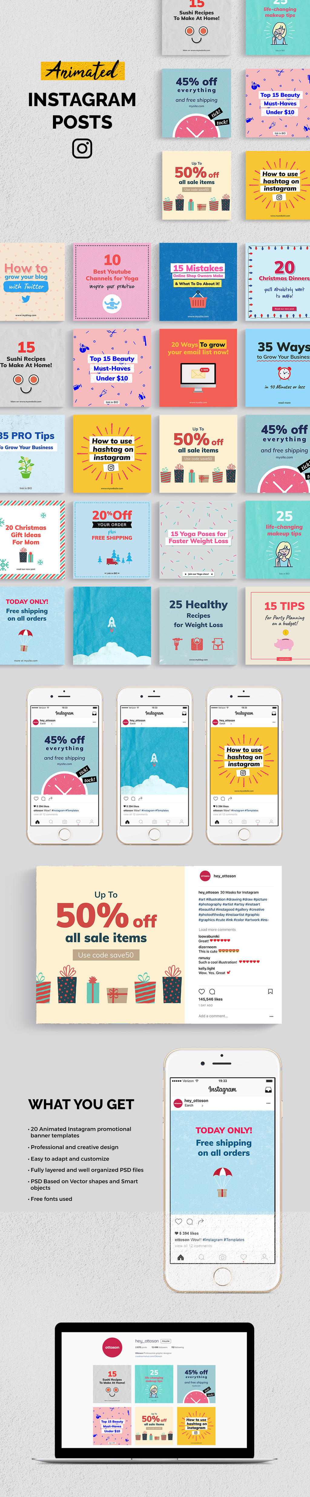 Editable Animated Posts ANIMATED INSTAGRAM POSTS by ottoson on DeviantArt