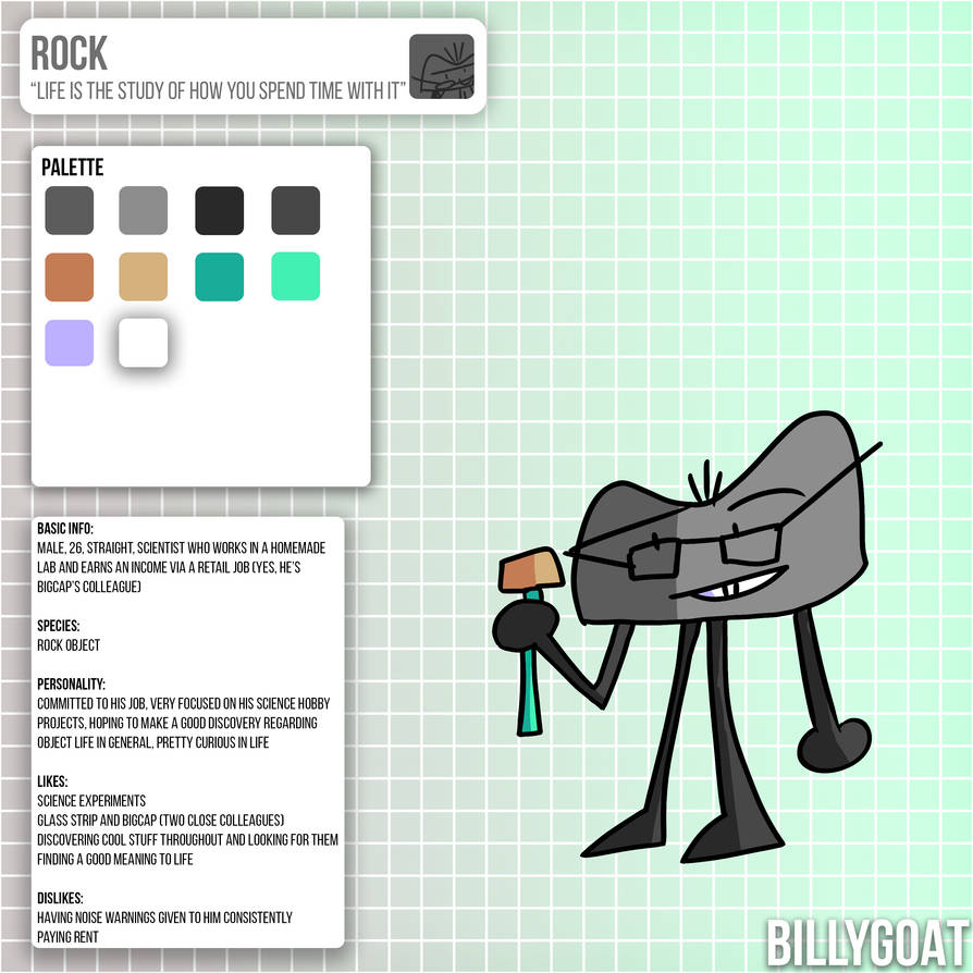 Object Oc Ref Rock Bio (Object OC Reference 2022) by b3llyg0at on DeviantArt