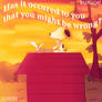 SNOOPY WRITES A THEOLOGY BOOK