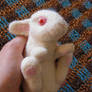 Needle Felted White Rabbit