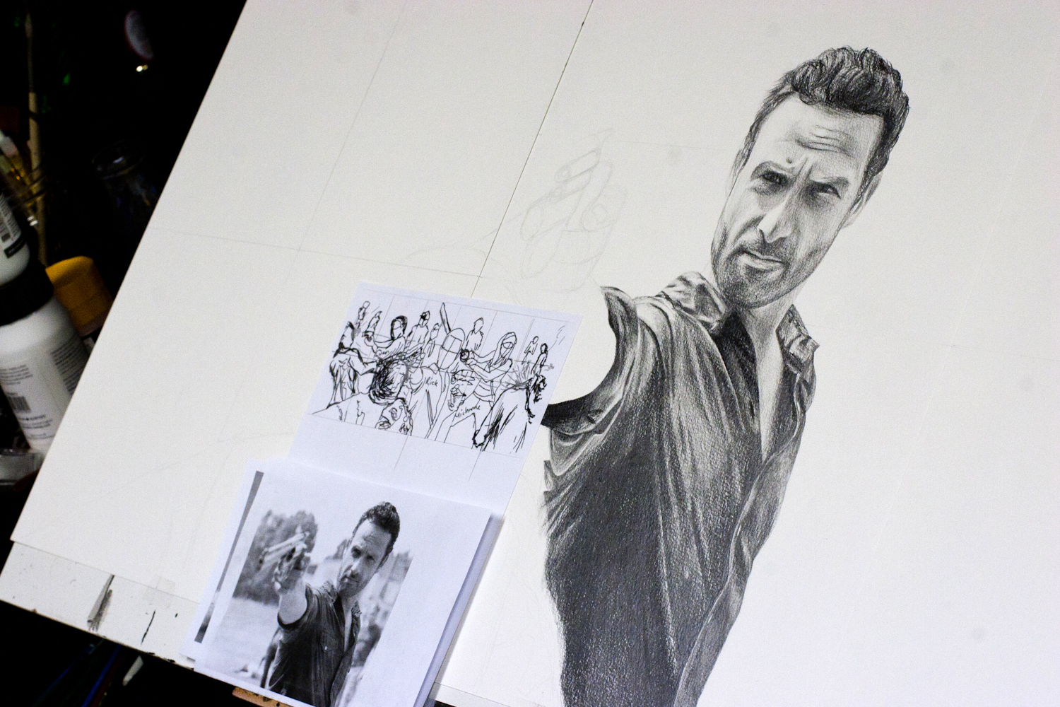 Walking Dead Triptych WIP