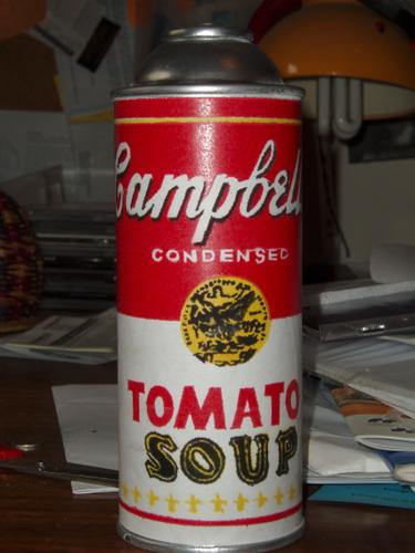 Campbells soup spray can