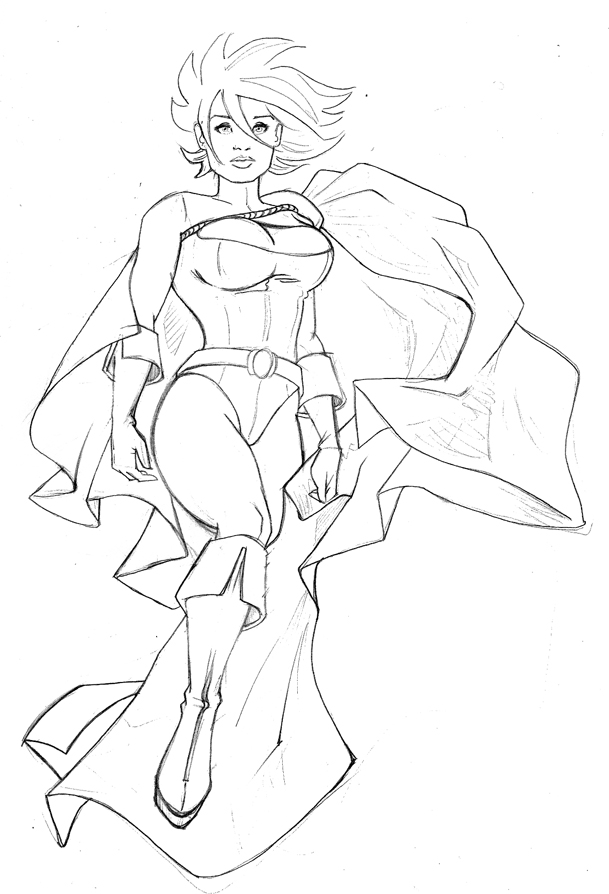 power girl boceto