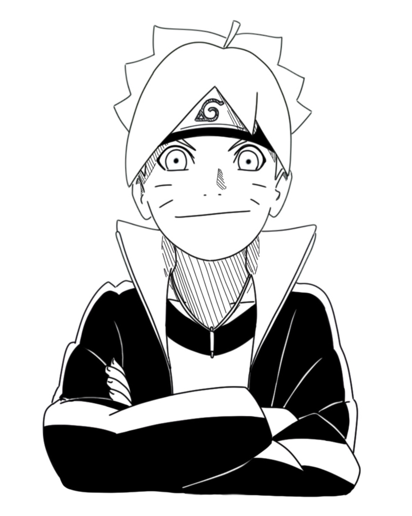 Line Art Boruto (Karma) - em Tempo Real ( Real Time Line Art