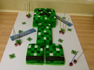 minecraft creeper cake
