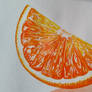 Fresh orange juicy slice. Watercolor hand drawn