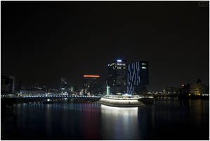 Duesseldorf Hyatt at night