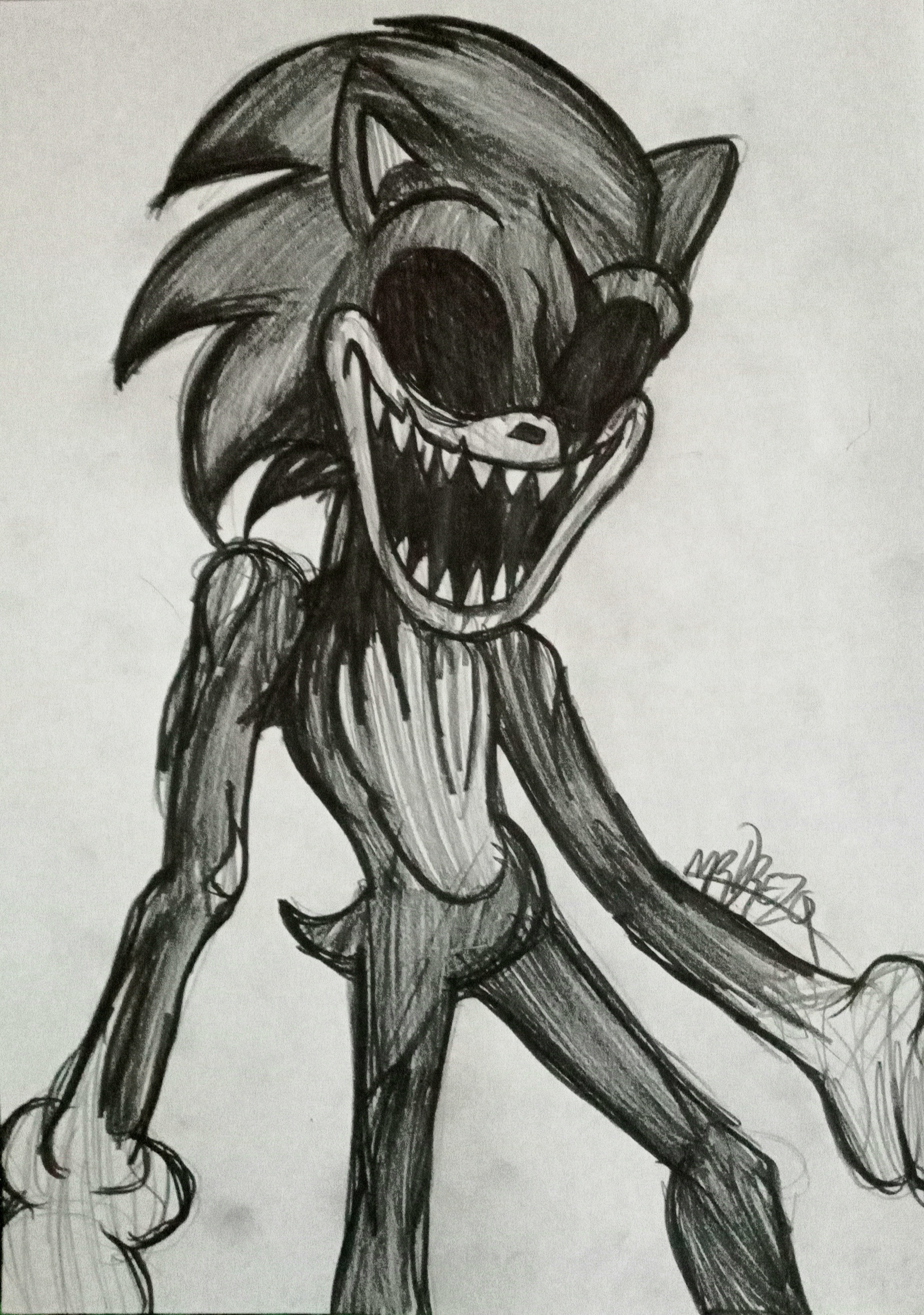 FNF Faker Sonic (EXE) (My design) by AuroraRose45 on DeviantArt