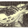 Les Paul with Ball Point Pen