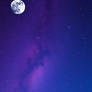 The Milky way with purple dark pink, dark blue in