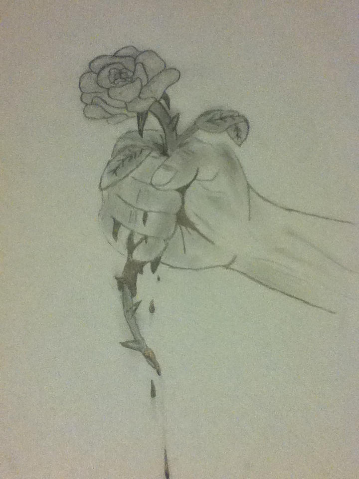 Bleeding Hand Rose Bleeding Rose In Hand by MonsterMadeMagick on DeviantArt