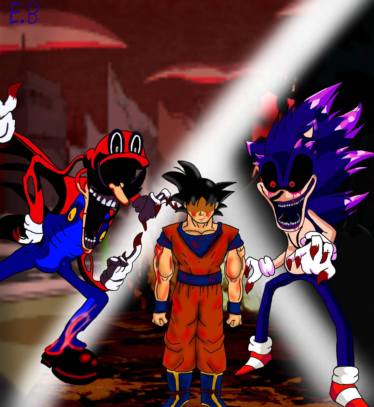 Ultra M AND Xenophanes VS Goku.exe by Emiliossj on DeviantArt