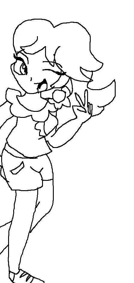 Sporty Daisy Lineart by DamnNintendoFan on DeviantArt
