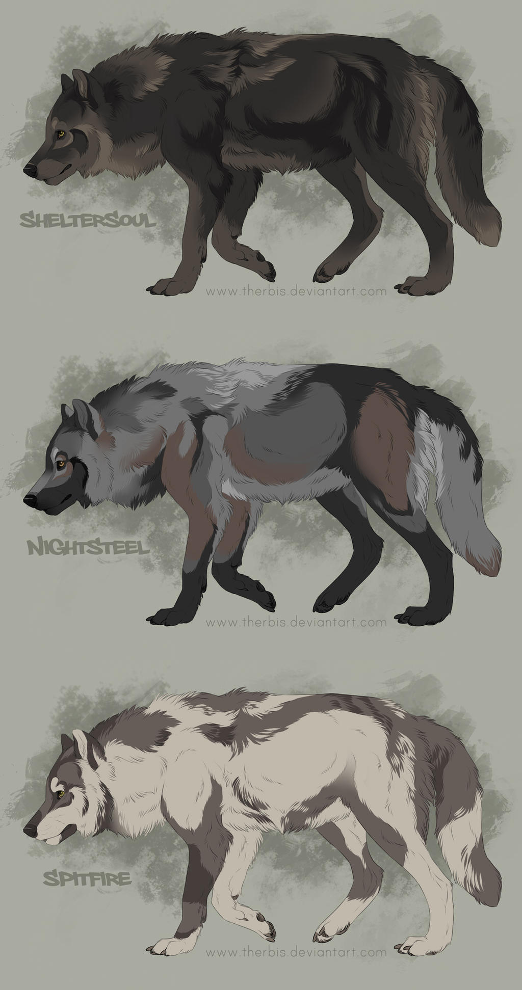 Semi Realistic Wolf Adoptables Auctions Closed By Therbis On Deviantart
