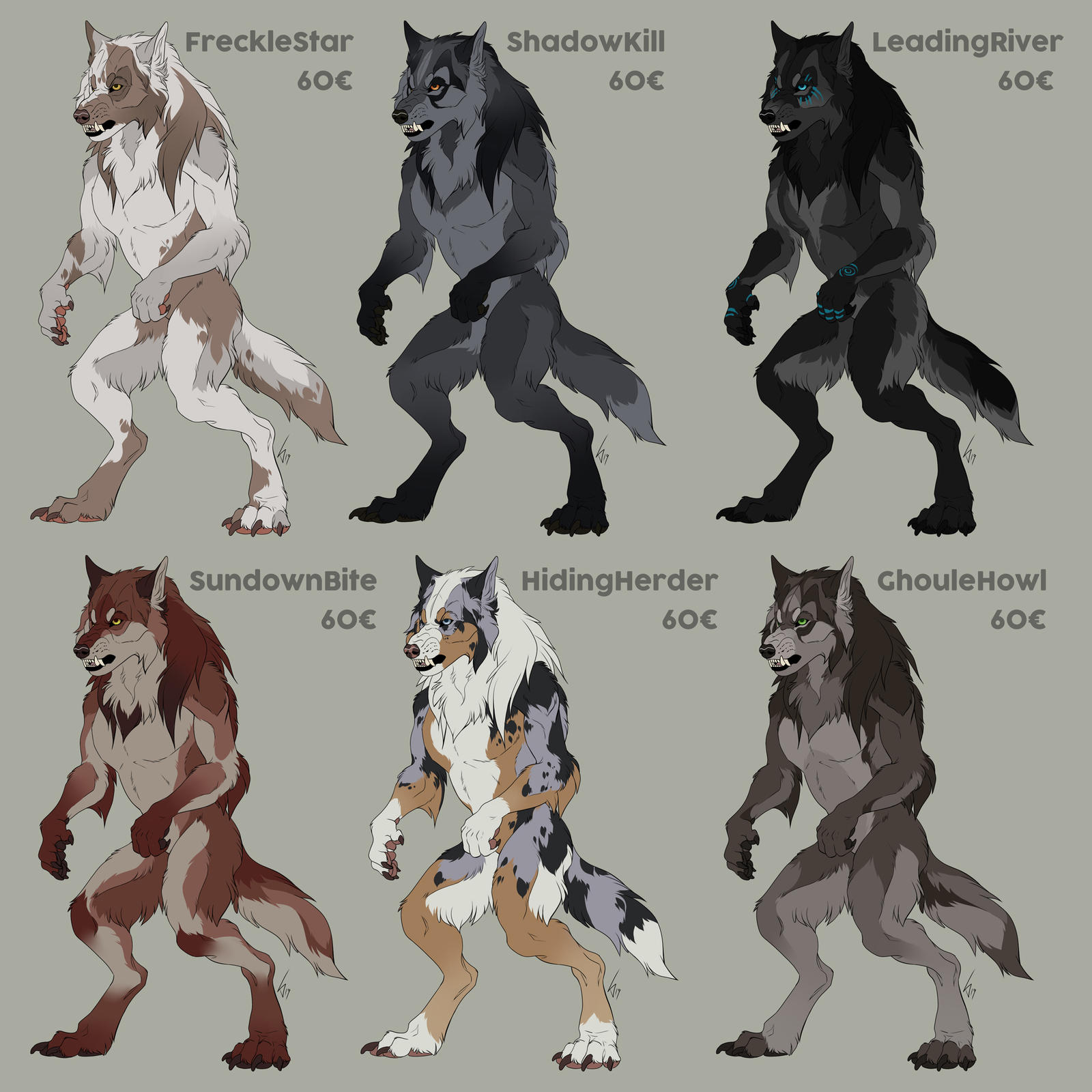 Werewolf Adopts - Set 1 - Open by Therbis on DeviantArt