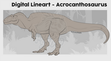 Acrocanthosaurus - Lineart