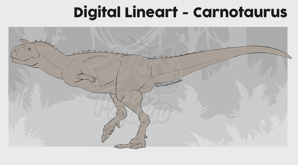 Carnotaurus Lineart By Therbis On DeviantArt