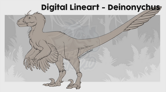 Deinonychus - Lineart