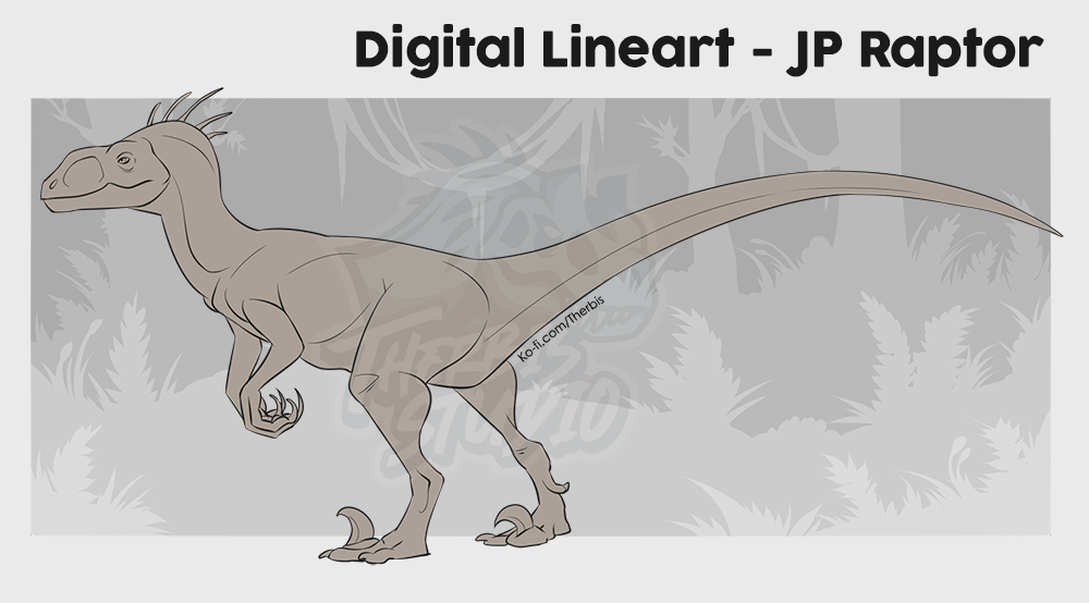 JP Raptor - Lineart by Therbis on DeviantArt