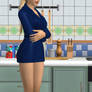 Blonde in kitchen