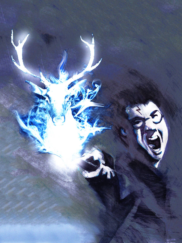 Harry Potter casting the patronus charm by EliasNeo on DeviantArt