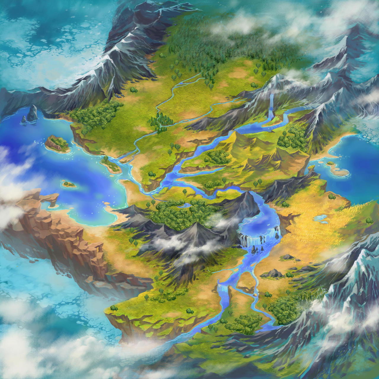 Feather And Flame World Map By Sensevessel On DeviantArt