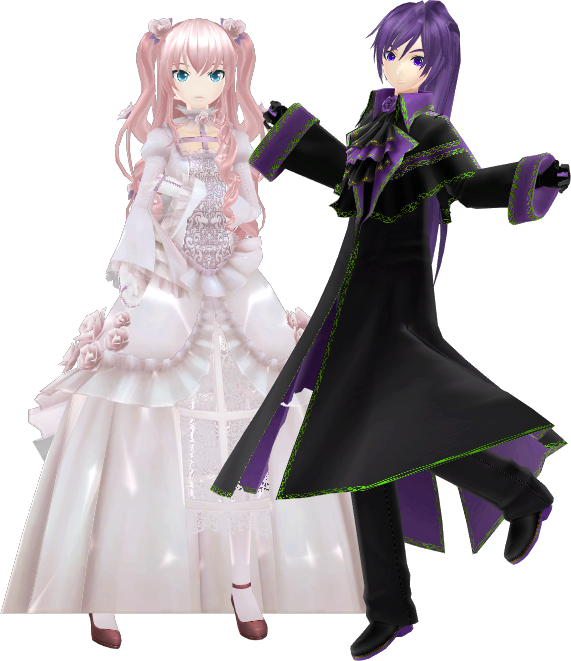 MMD Project Diva f GakuLuka Rosa Bianca Violet DL by GoThiCvaMPiR3 on ...