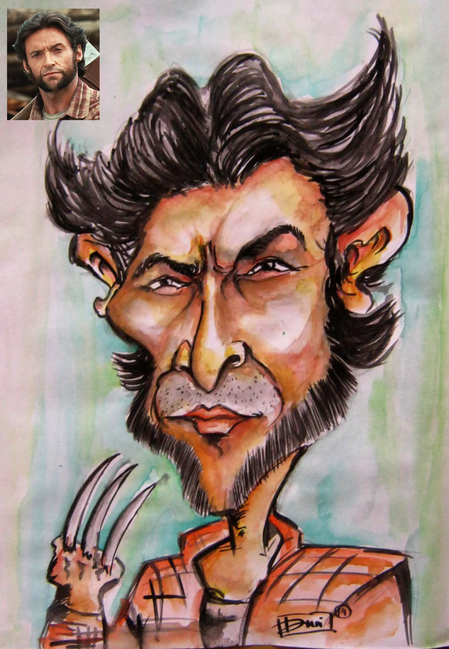 Hugh Jackman Caricature - Wolverine 1