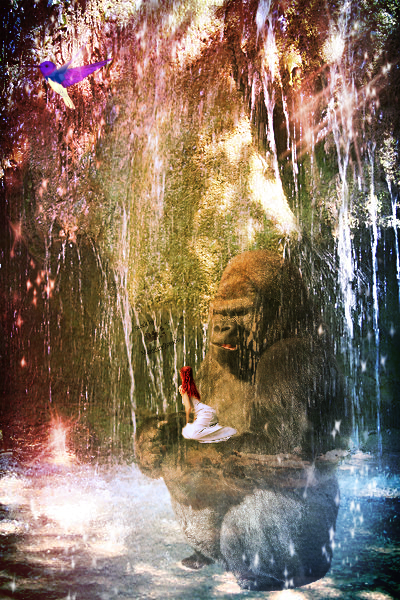 king kong in water falls by rocheleheart10 king kong in water falls by rocheleheart10