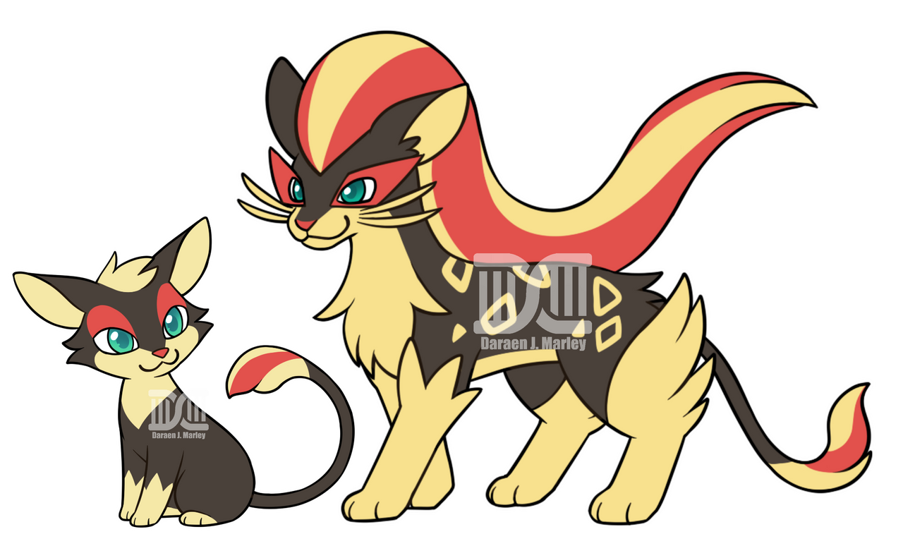 Pyroar and Liepard families fusions by Daraen-Marley on DeviantArt