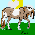 Colored Pixel Horse