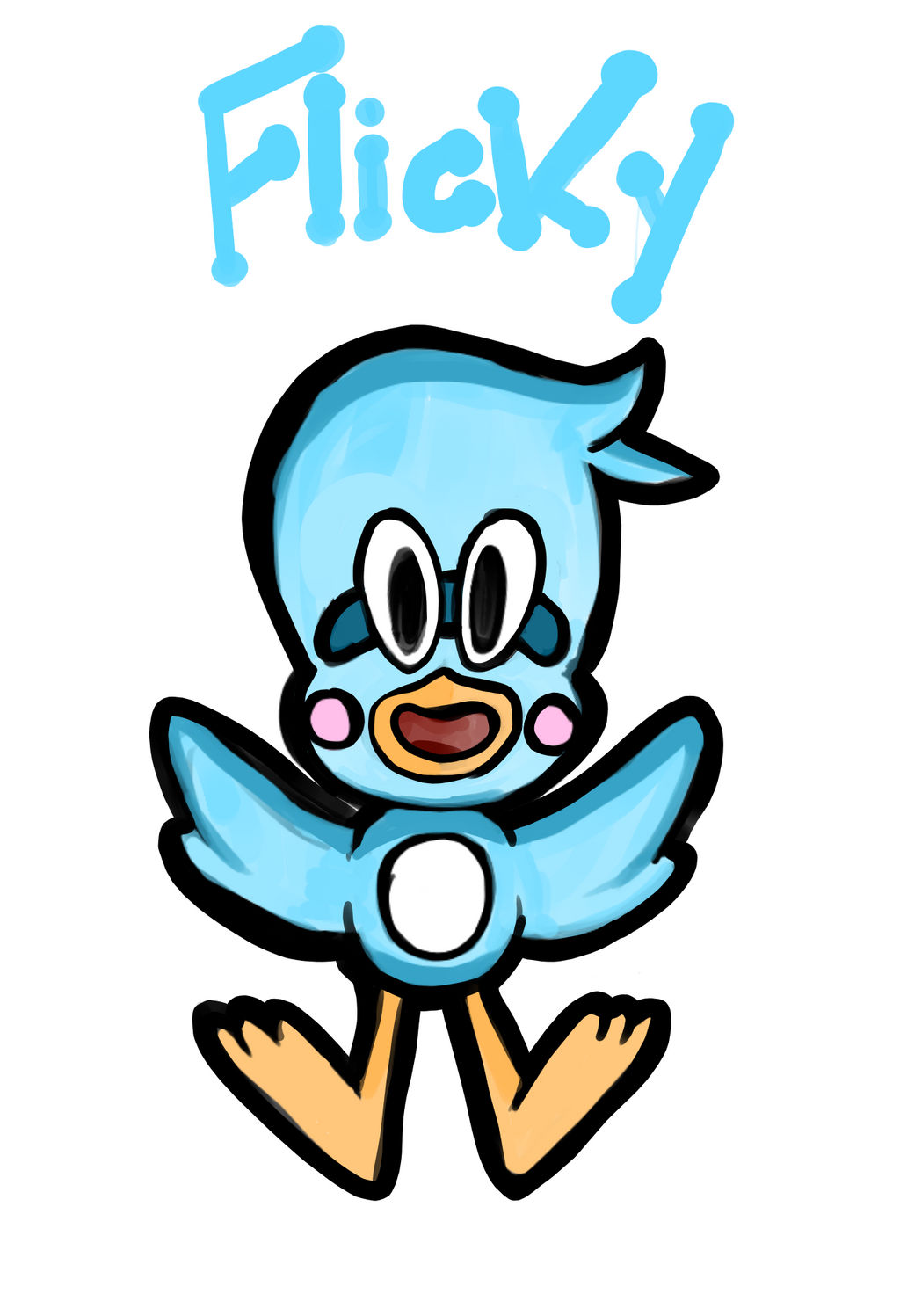 Flicky Flicky the character from Sonic by NoraTheRabbit on DeviantArt