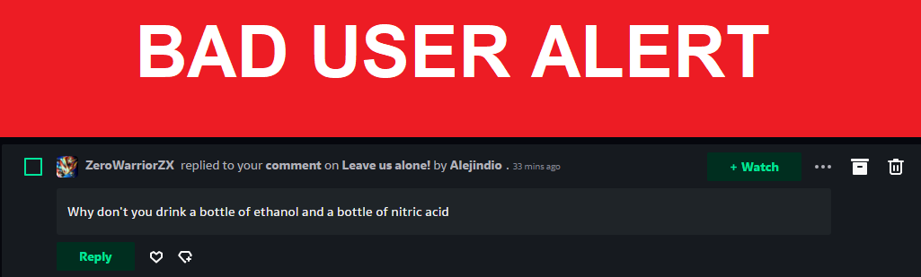 Bad Alert Script Bad user alert - ZeroWarriorZX by furikatsuma on DeviantArt