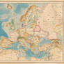 Map of Europe - Vintage poster