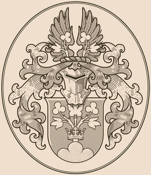 Personal coat of arms, hatched