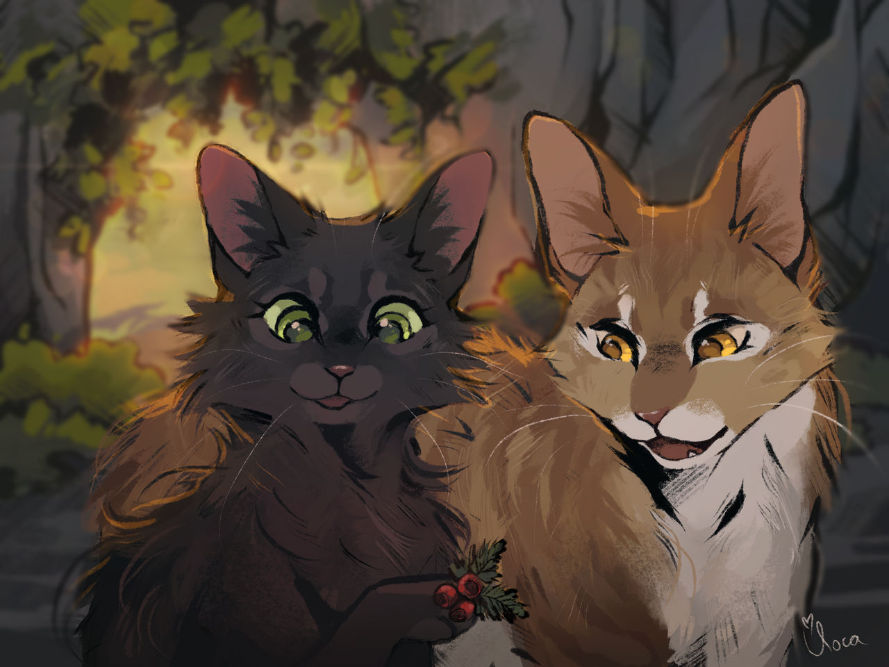 Leafpool Leafpool and Hollypaw by StealingDreamms on DeviantArt