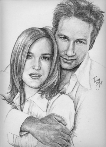 Scully and Mulder from X-Files